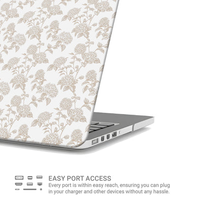 MacBook Case – slim sepia floral hard shell cover