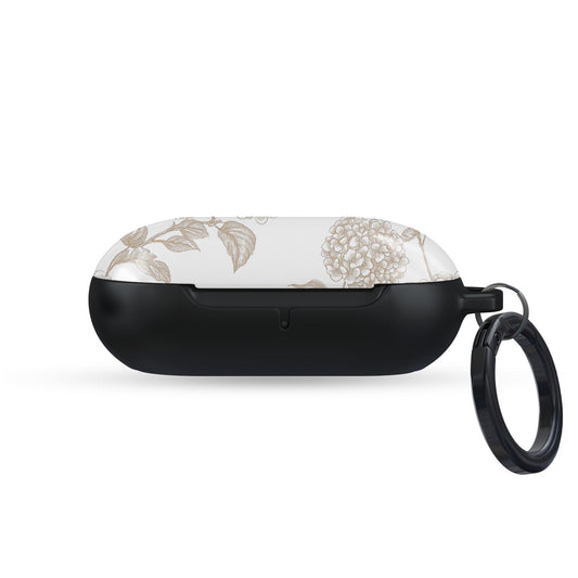 Slim glossy Samsung Galaxy Buds case with botanical design