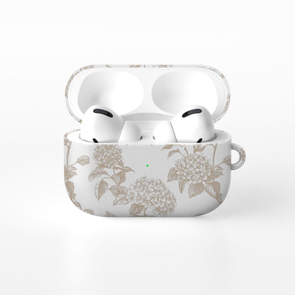 Garden Parlour AirPods Case – sepia vintage floral design with glossy finish, slim and scratch-resistant cover for Apple AirPods Pro and AirPods Pro 2