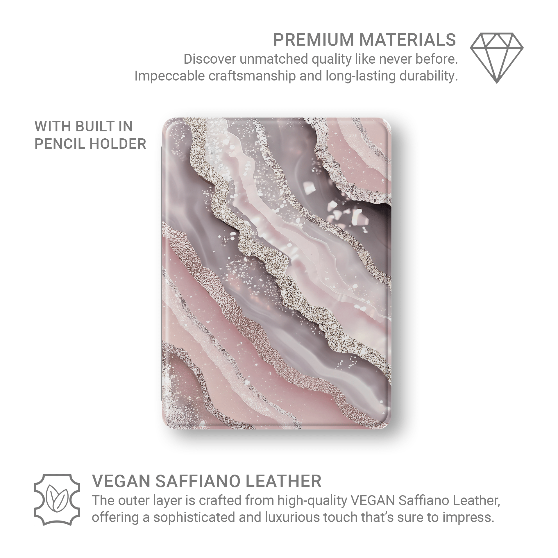 Glamour Strata | Apple iPad Case - Case & Charm
