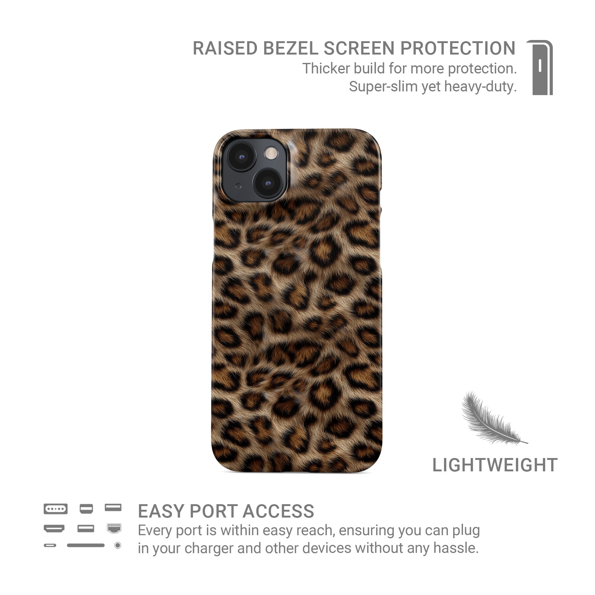 Purrfectly Dotty Collection Leopard Print Phone Cases