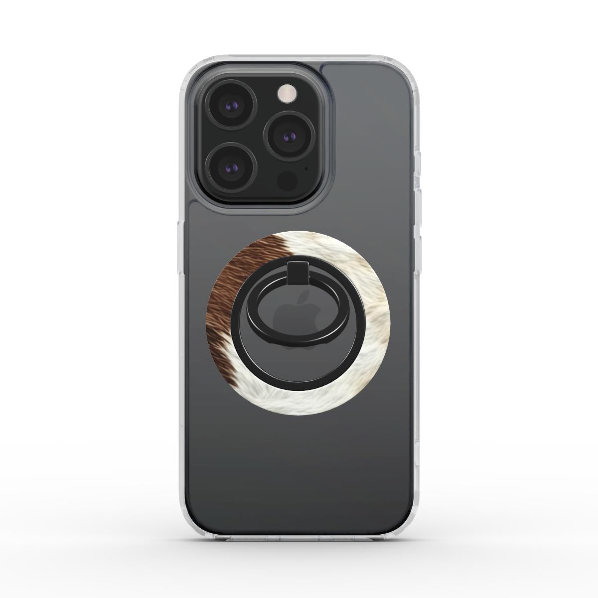 Hide & Seek cowhide design MagSafe magnetic phone ring holder