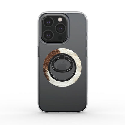 Hide & Seek cowhide design MagSafe magnetic phone ring holder