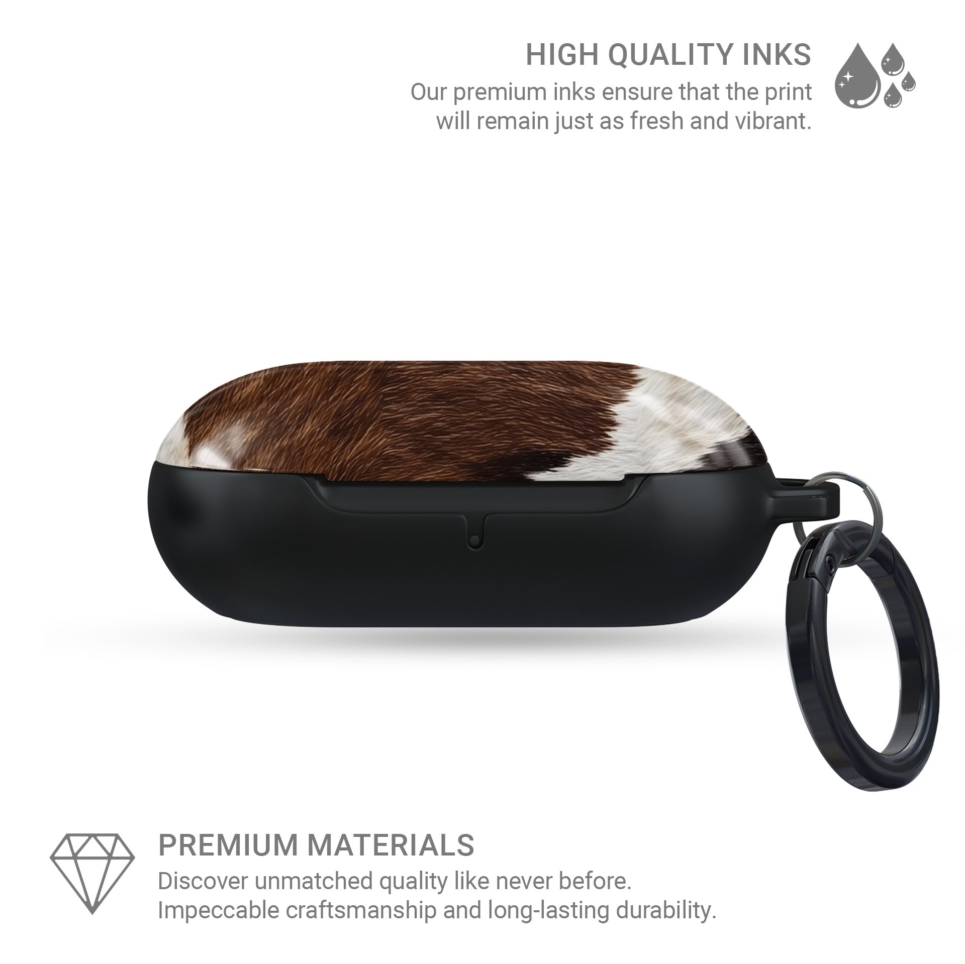 Hide & Seek rustic cowhide Samsung Buds case