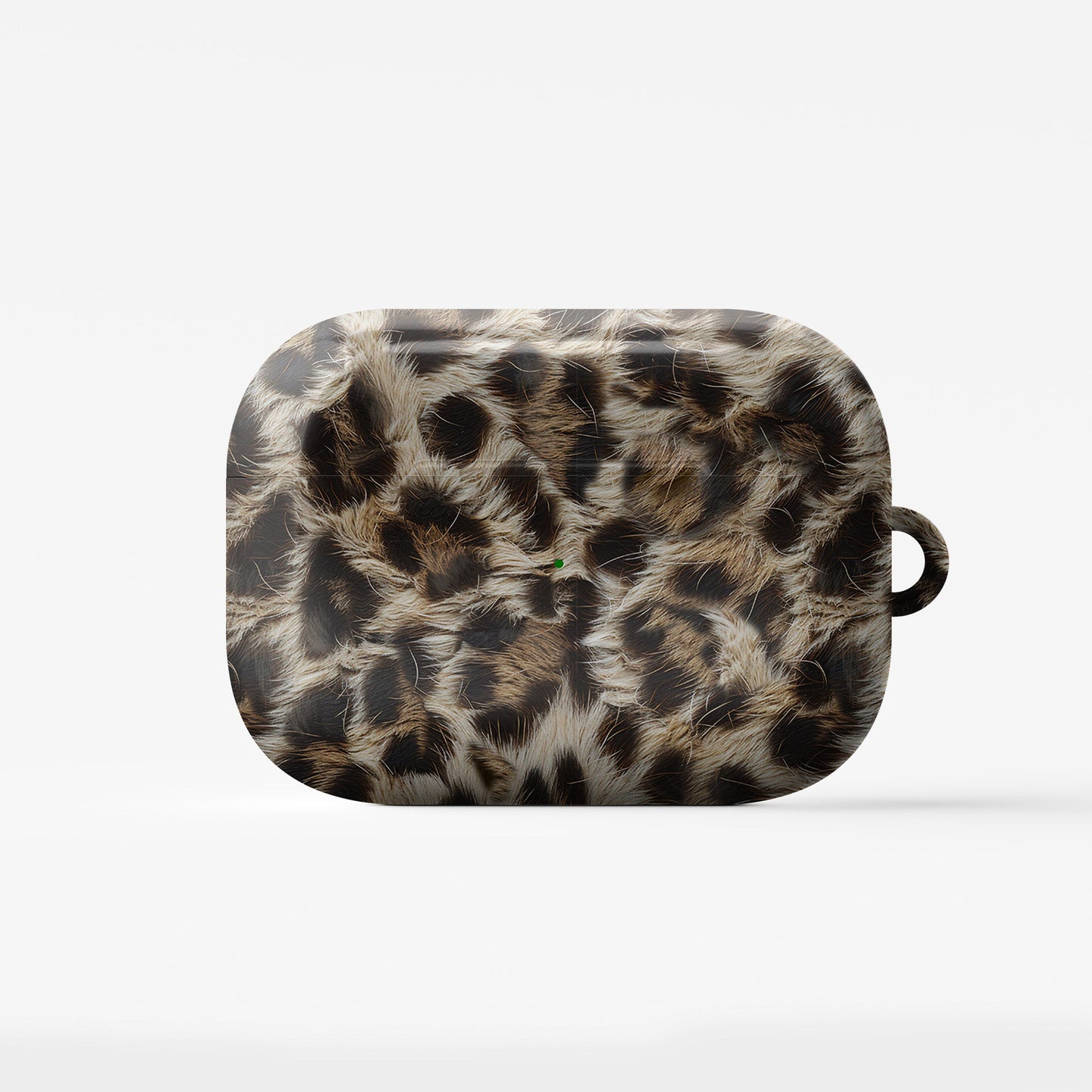 Honey Temptation golden leopard print AirPods Tough Case with glossy finish, slim single-layer shell, and durable impact-resistant design.