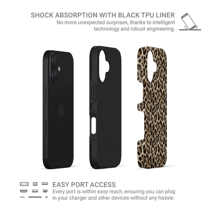 leopard print MagSafe Tough Phone Case with glossy finish