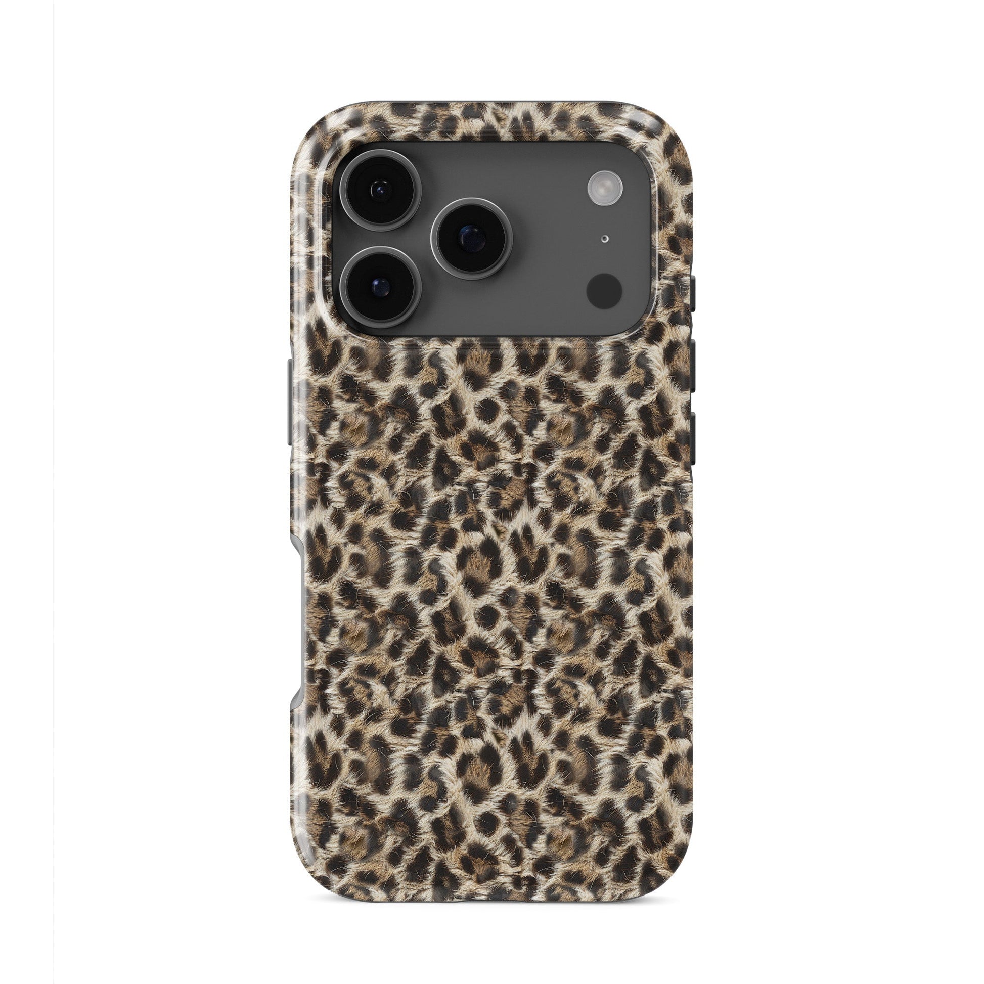 leopard print MagSafe Tough Phone Case with glossy finish