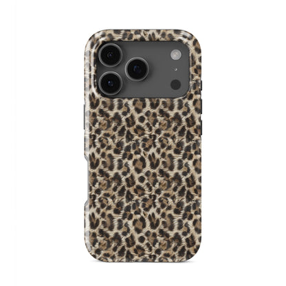 leopard print MagSafe Tough Phone Case with glossy finish