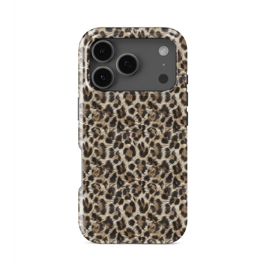 leopard print MagSafe Tough Phone Case with glossy finish