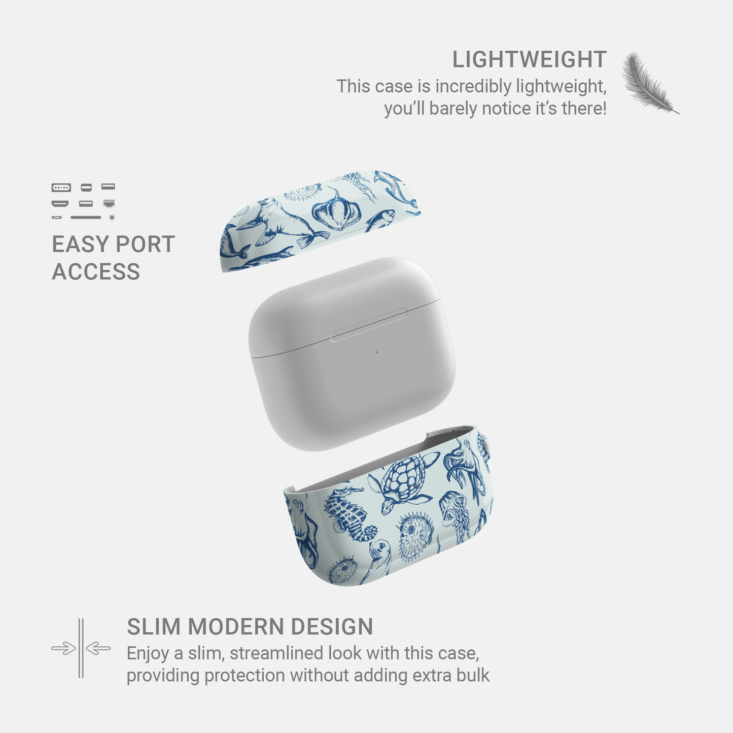 Ink Of The Ocean | Apple AirPods Tough Case - Case & Charm