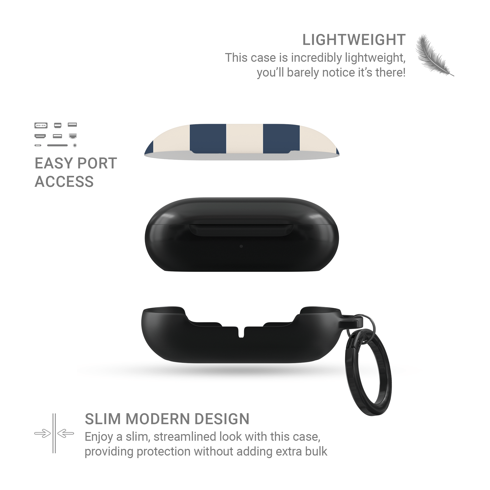 Jack‑Tar Broadstripe | Samsung Buds Tough Case - Case & Charm