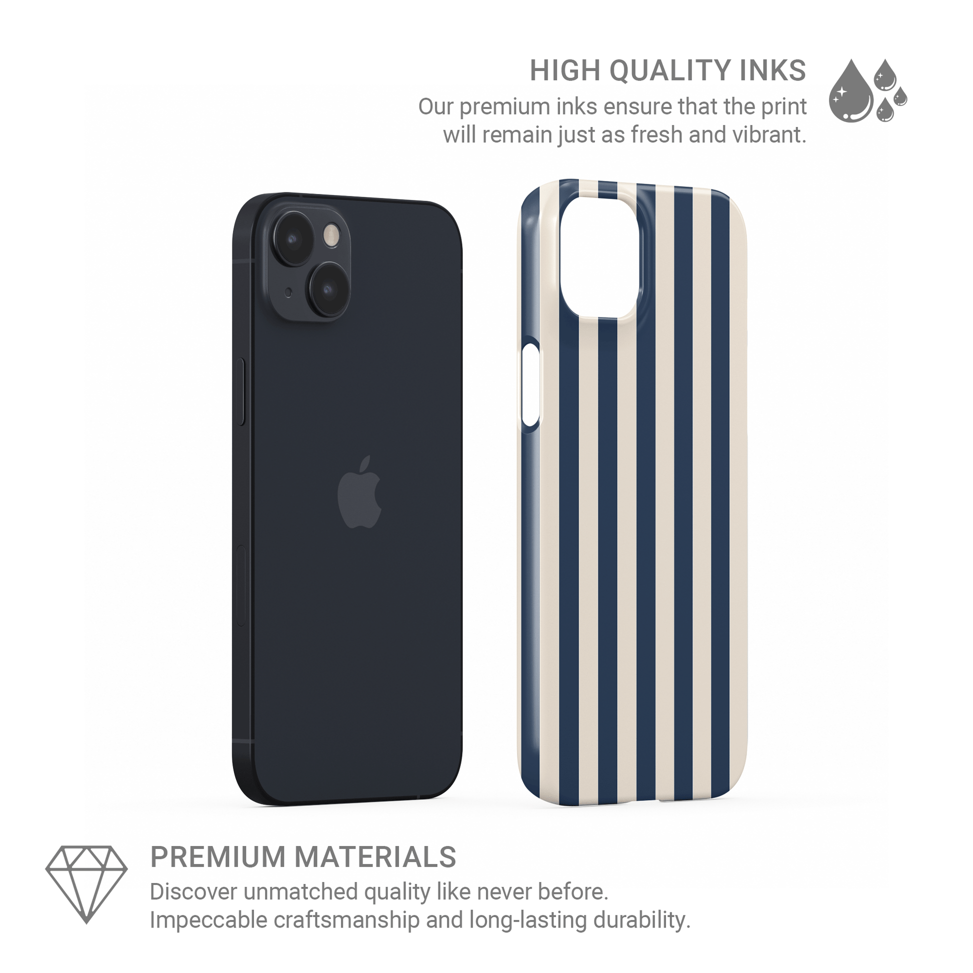 Blue stripe protective phone case