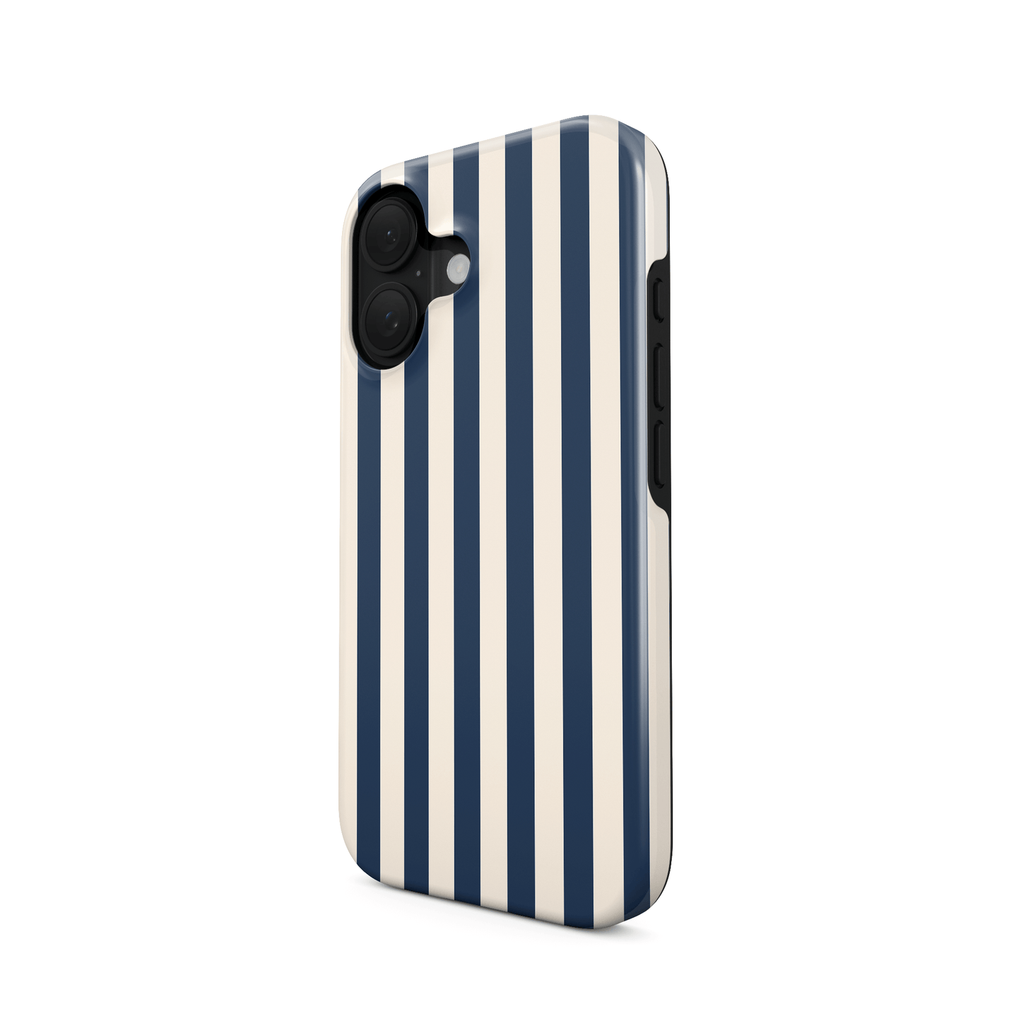 Blue stripe tough protective phone case for iPhone, Samsung and Pixel