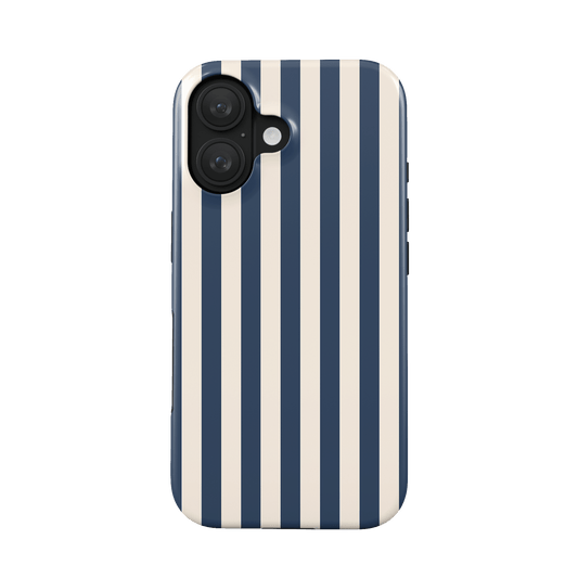 Blue stripe tough protective phone case for iPhone, Samsung and Pixel