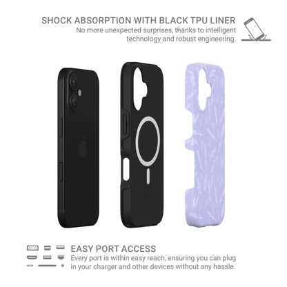 Lavender lilac boho MagSafe tough protective phone case
