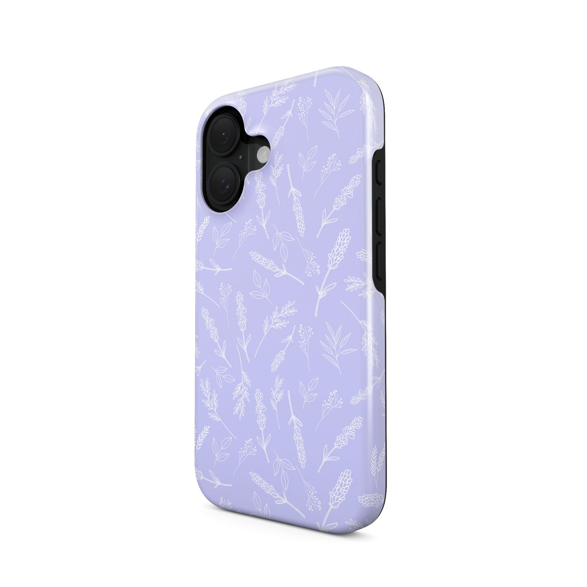 Lavender lilac tough protective phone case for iPhone, Samsung and Pixel