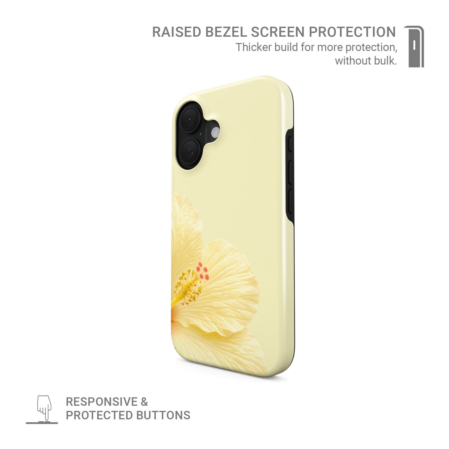 Lemon Hibiscus Bloom | Tough Phone Case