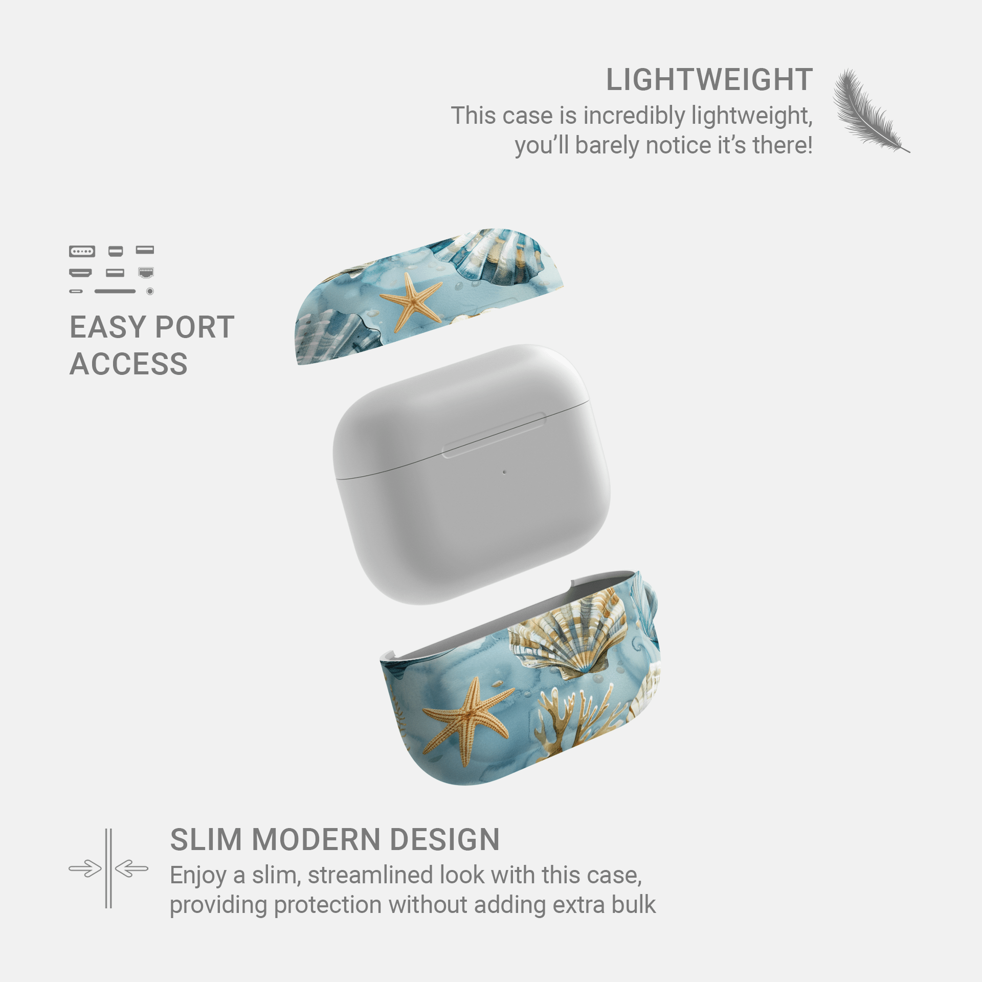 Mermaid’s Keepsake | Apple AirPods Tough Case - Case & Charm