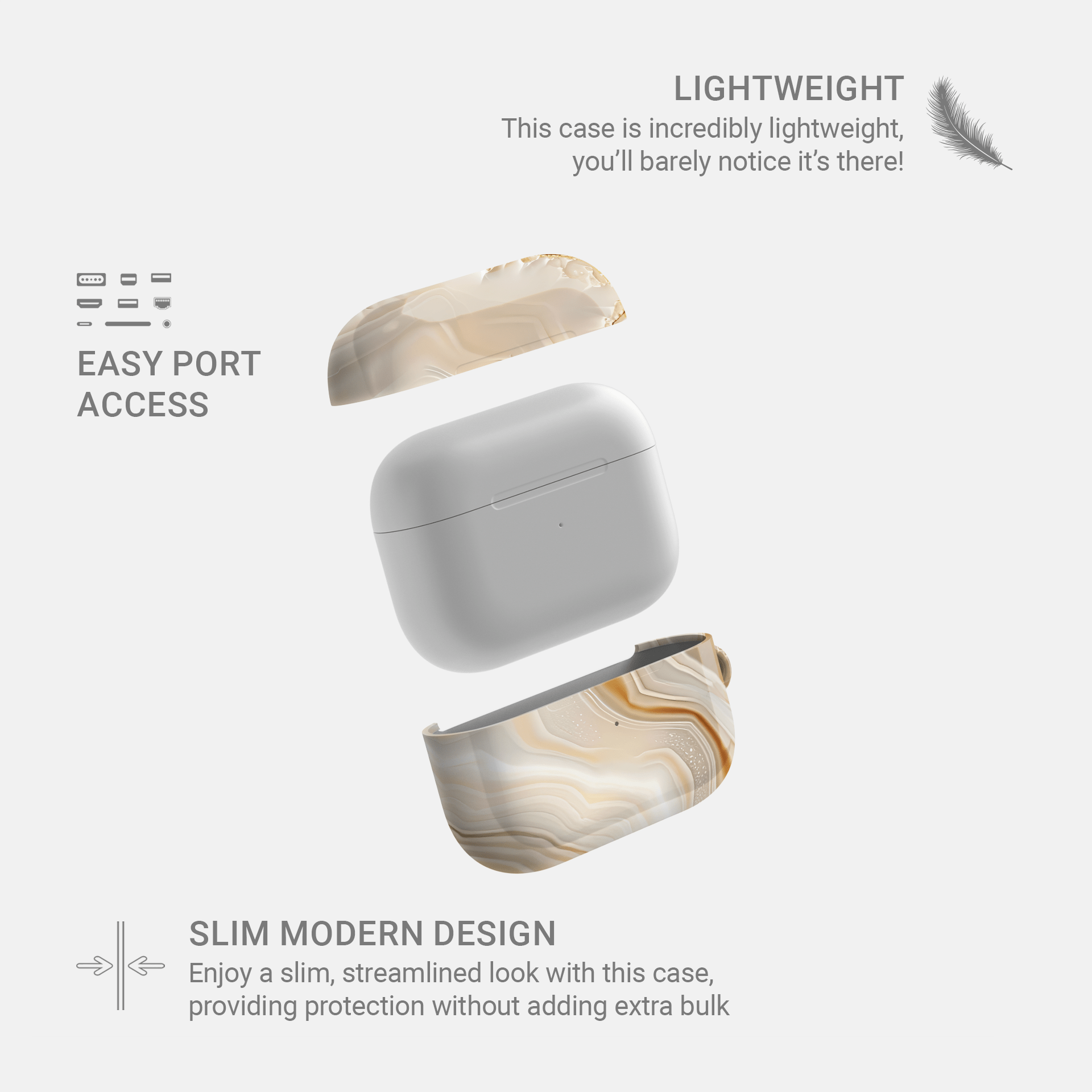 Moonlit Sandstone | Apple AirPods Tough Case - Case & Charm