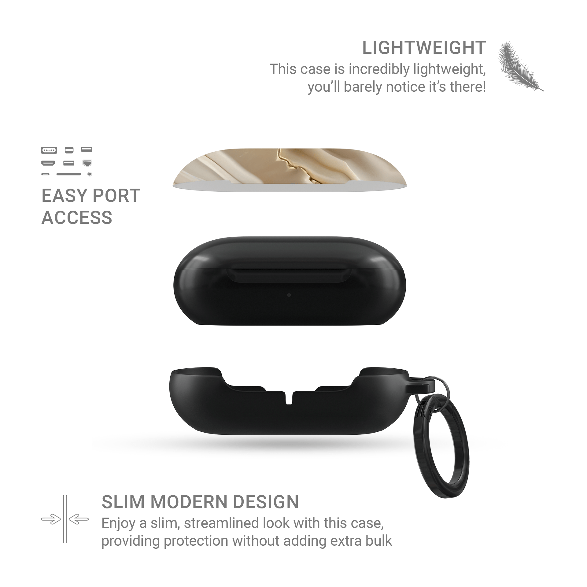 Moonlit Sandstone | Samsung Buds Tough Case - Case & Charm