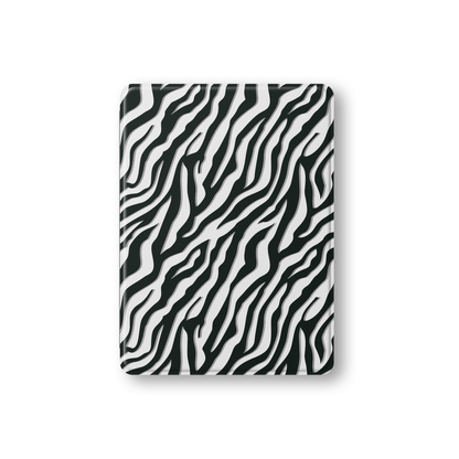 Case and Charm | Zebra Print Nocturnal Stride Protective Vegan leather Case - Tech Accessories