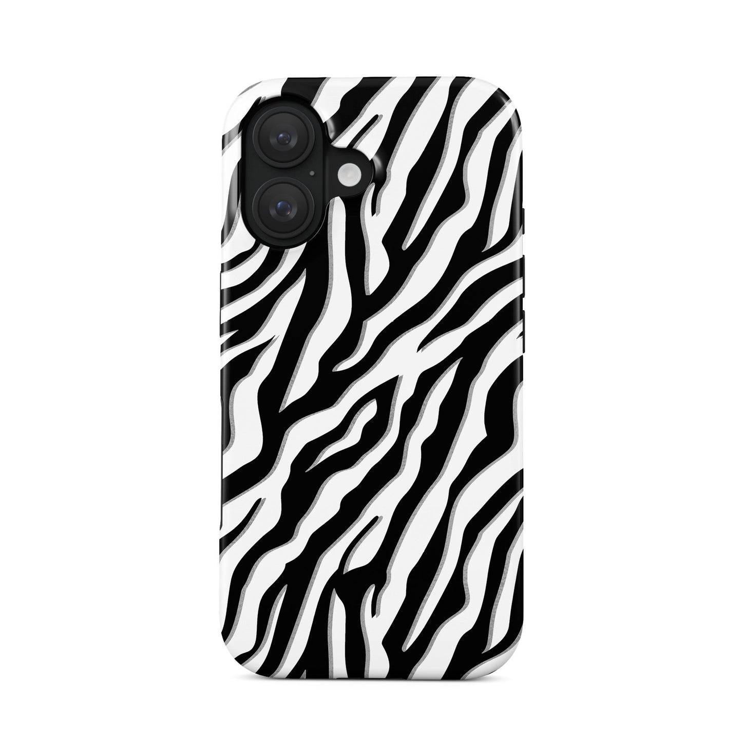 Zebra print MagSafe tough protective phone case