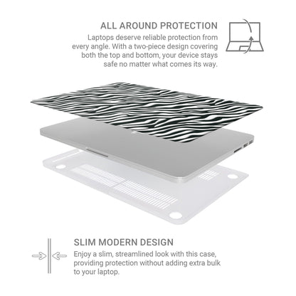 Case and Charm | Zebra Print Nocturnal Stride Protective MacBook Case - Tech Accessories