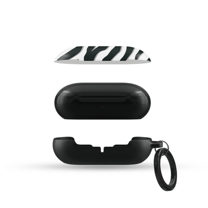 Case and Charm | Zebra Print Nocturnal Stride Protective Samsung Buds Tough Case - Tech Accessories