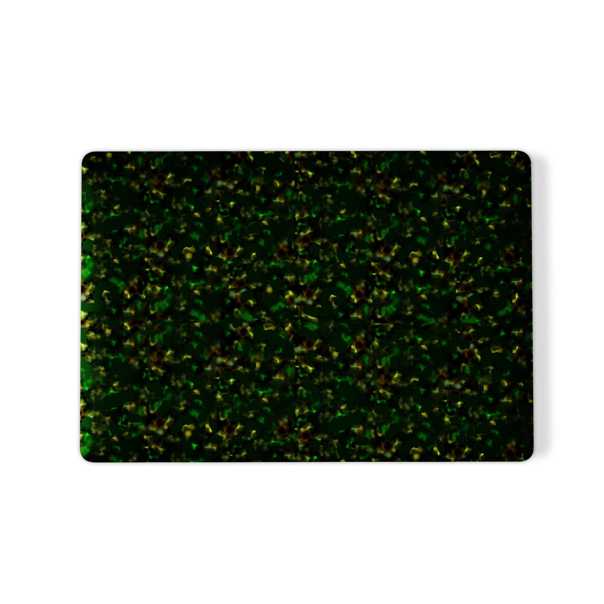 Obsidian Moss MacBook Case in matte green and gold marble design – slim protective laptop cover from Case & Charm.