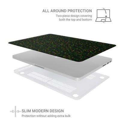 Obsidian Moss MacBook Case in matte green and gold marble design – slim protective laptop cover from Case & Charm.