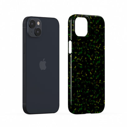 Obsidian Moss Snap Protective Phone Case in glossy green and gold marbled design – Ink and Ember Collection by Case & Charm