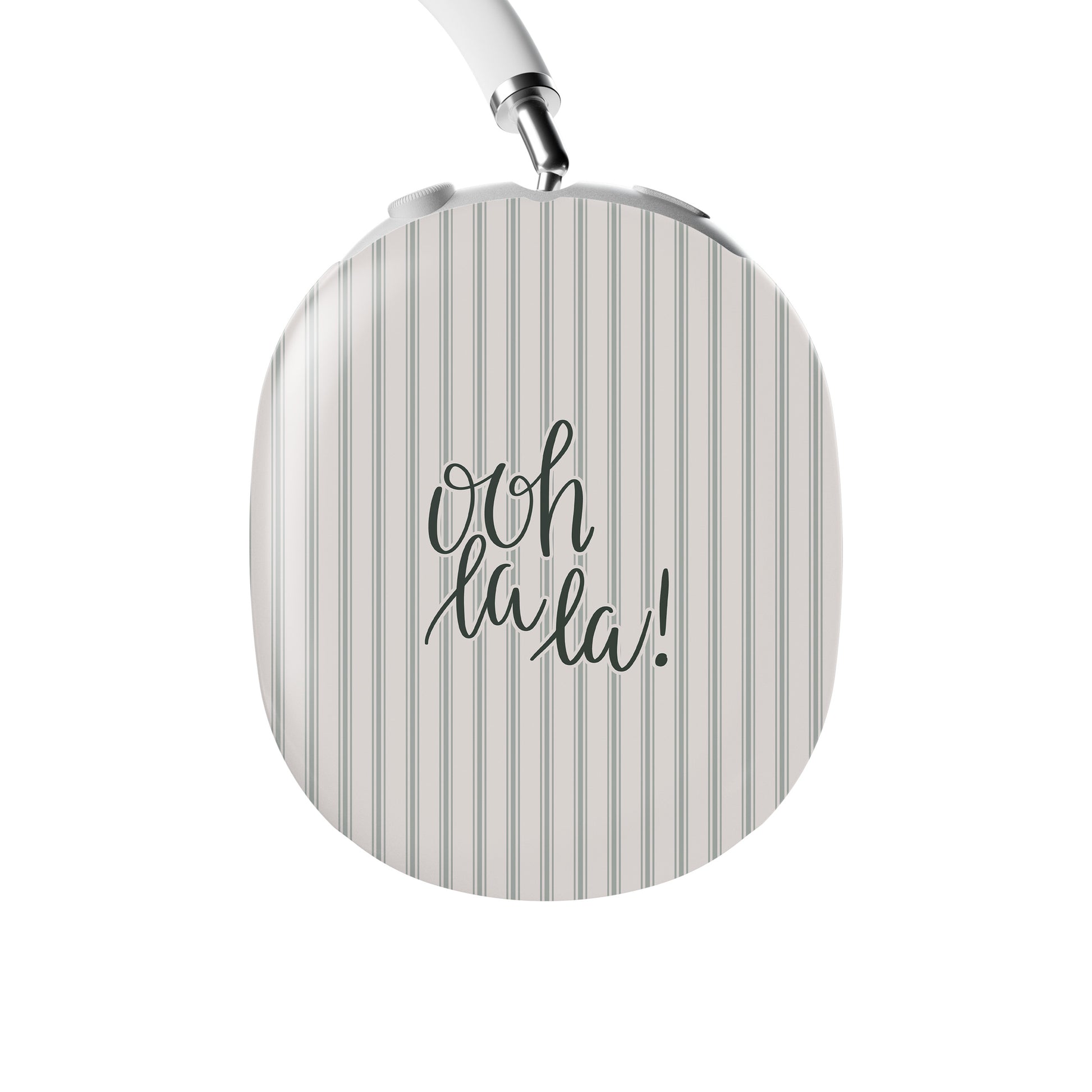 ooh la la airpods max case green striped headphones case aesthetic slogan headphones cover glossy protective airpods max case