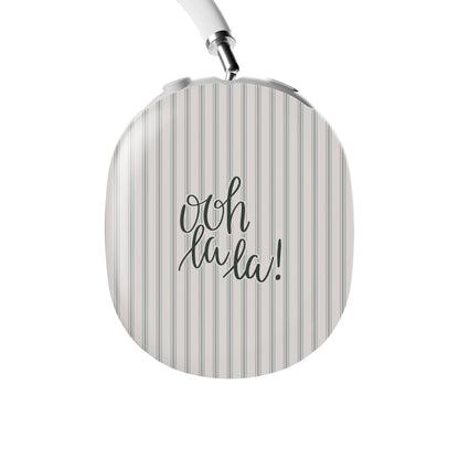 ooh la la airpods max case green striped headphones case aesthetic slogan headphones cover glossy protective airpods max case