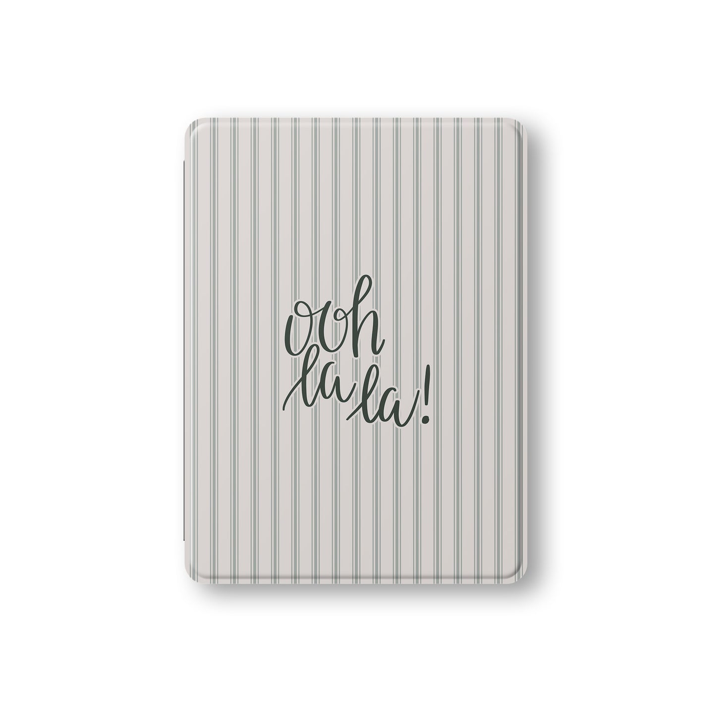 neutral aesthetic ipad case ooh la la typography vegan leather ipad cover striped minimalist ipad folio with pencil holder