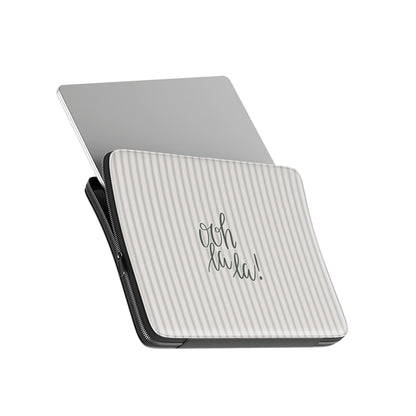 neutral striped laptop sleeve ooh la la laptop case vegan leather aesthetic laptop sleeve minimalist laptop cover sage striped sleeve