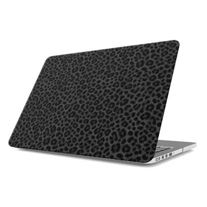 Panthera Eclipse MacBook Case with dark moody leopard print, matte finish, snap-on shell and vented cooling base