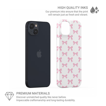 Cute protective Snap phone cover with pink bows