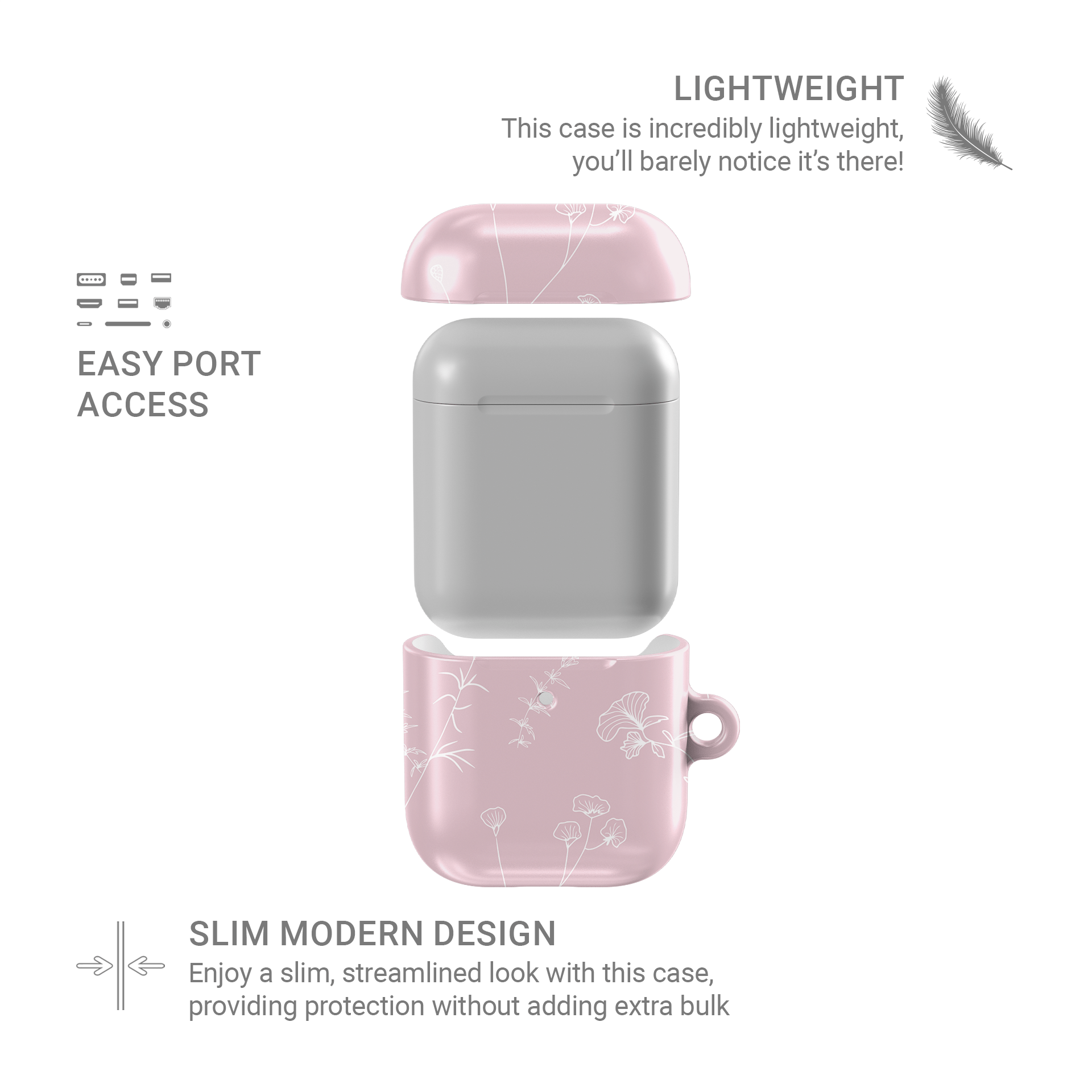 Petal Hush | Apple AirPods Tough Case - Tech Accessories
