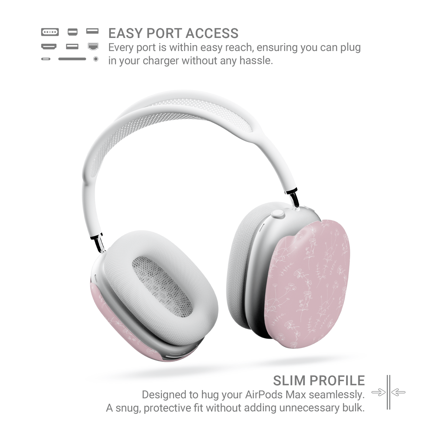 Petal Hush | Protective Apple AirPods Max Tough Case - Tech Accessories
