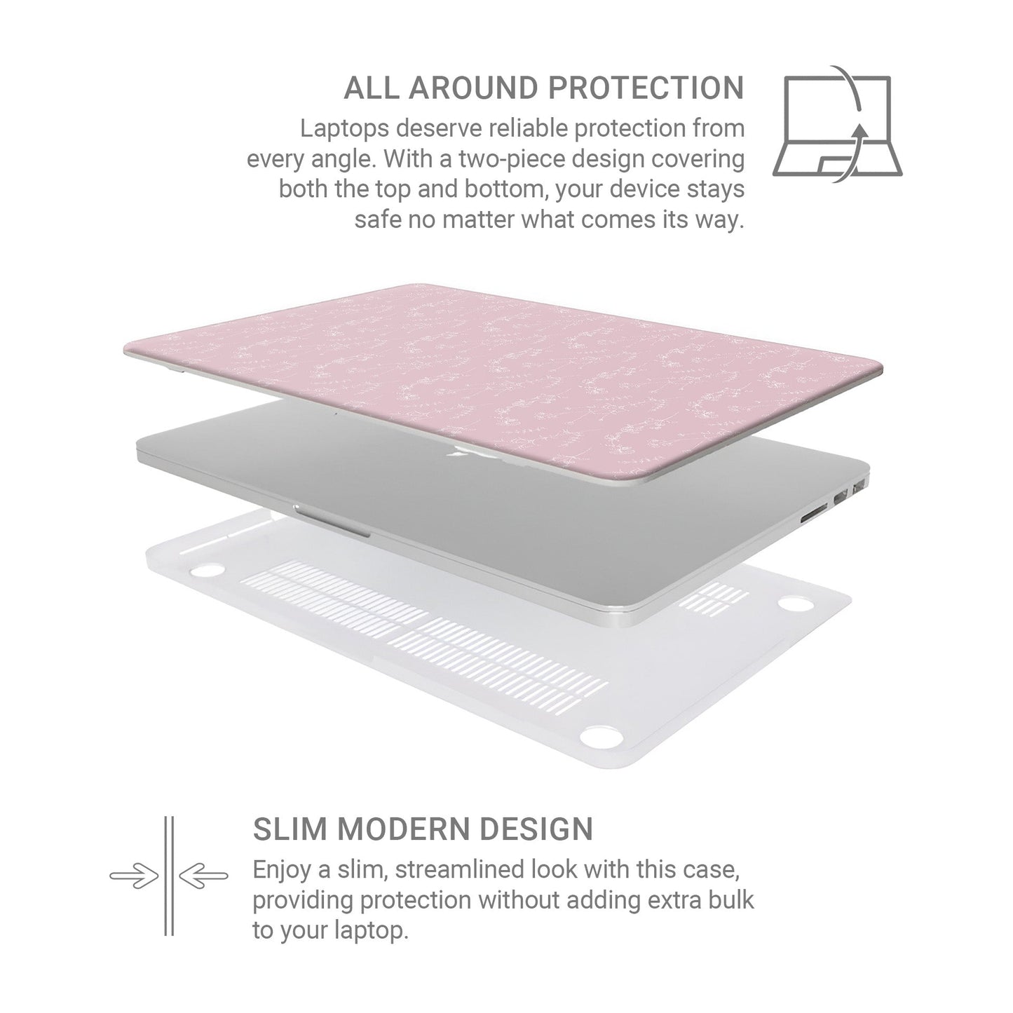 Petal Hush | Protective MacBook Case - Tech Accessories
