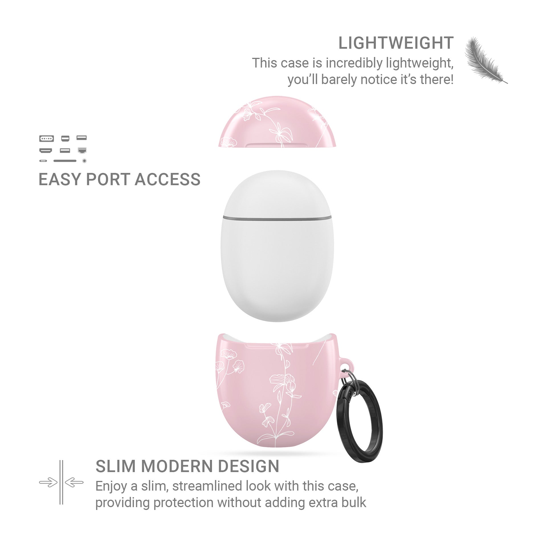 Petal Hush | Google Pixel Buds Tough Case - Tech Accessories