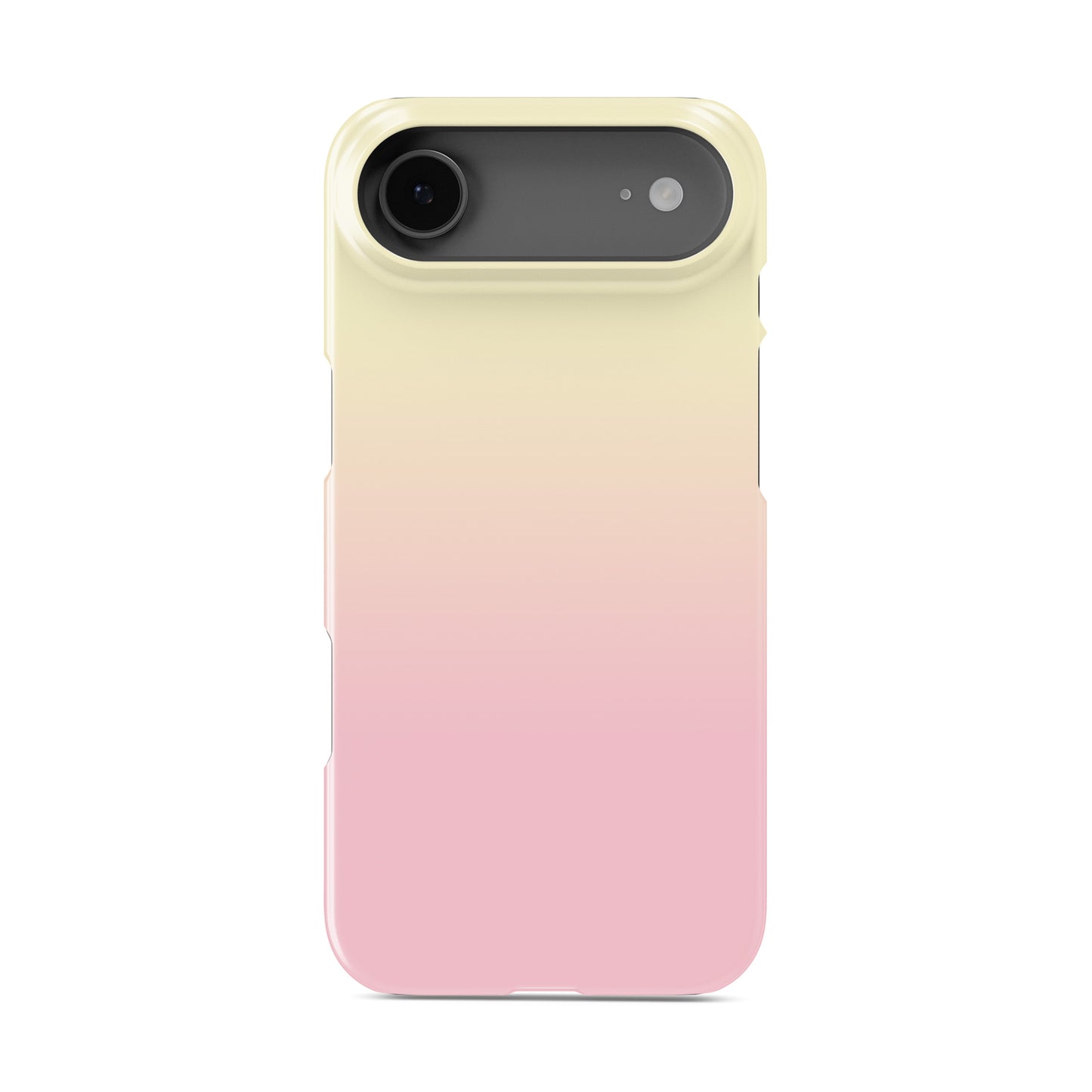 Sunset Sorbet pastel gradient Snap Phone Case design with soft pink, peach and pale yellow tones for a slim glossy phone case.