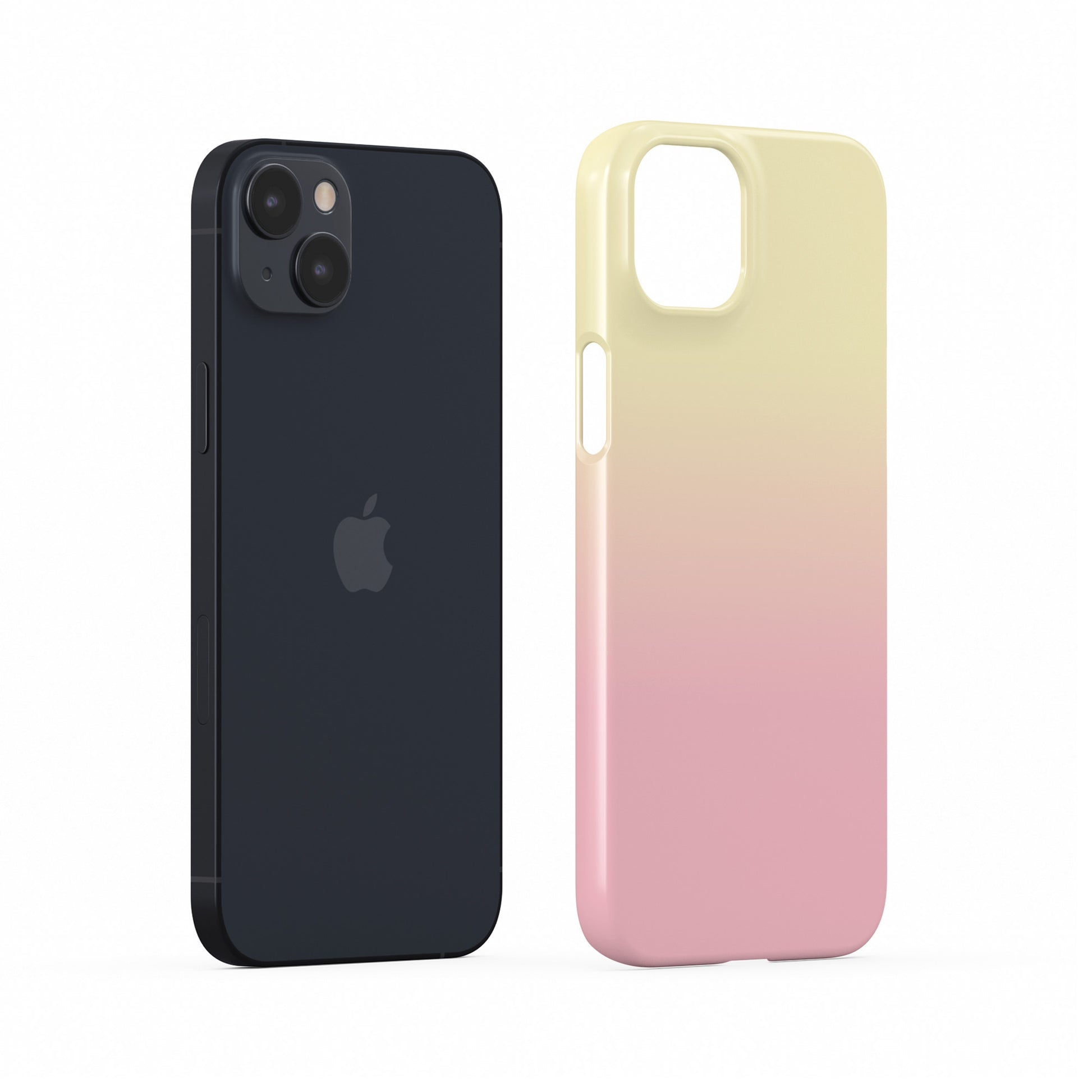 Sunset Sorbet pastel gradient Snap Phone Case design with soft pink, peach and pale yellow tones for a slim glossy phone case.