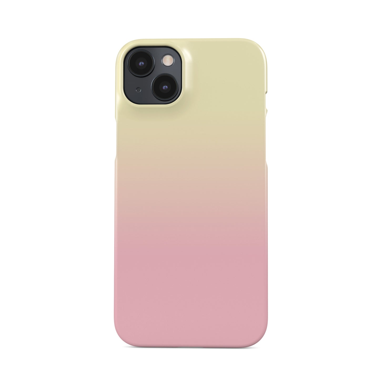 Sunset Sorbet pastel gradient Snap Phone Case design with soft pink, peach and pale yellow tones for a slim glossy phone case.