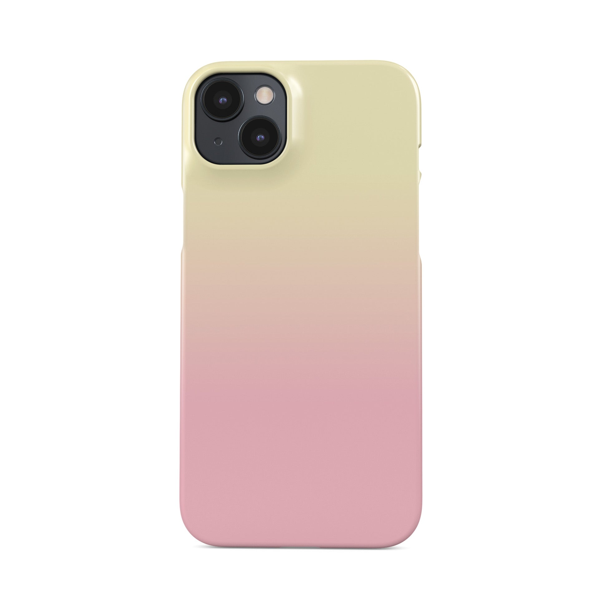 Sunset Sorbet pastel gradient Snap Phone Case design with soft pink, peach and pale yellow tones for a slim glossy phone case.