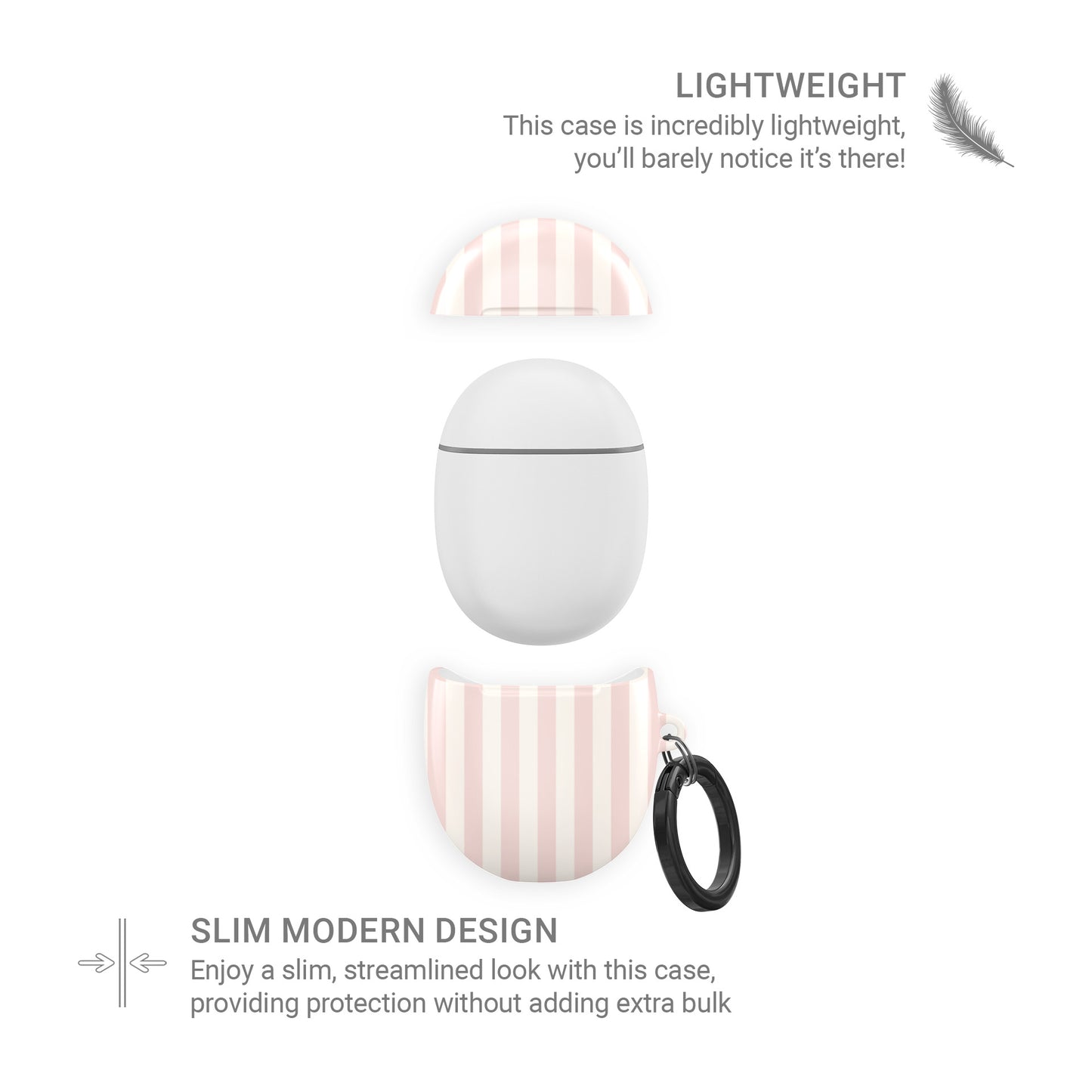 blush striped pixel buds case pink stripe google earbuds cover aesthetic minimal buds case glossy slim protective earbuds case