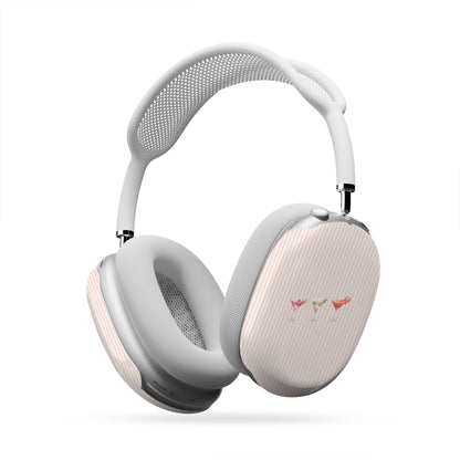 cocktail airpods max case pink striped headphones cover aesthetic drinks headphones case glossy protective airpods max case