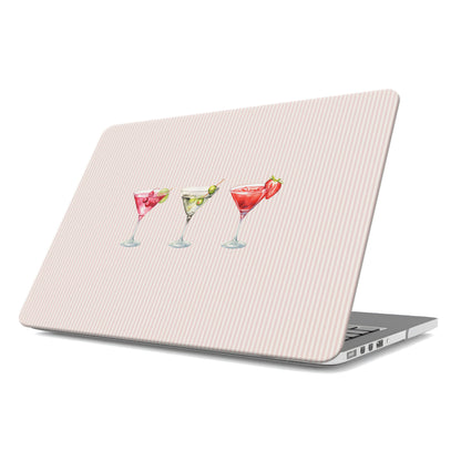 cocktail macbook case skin pink striped laptop cover martini laptop skin cute aesthetic macbook cover blush laptop skin drink design