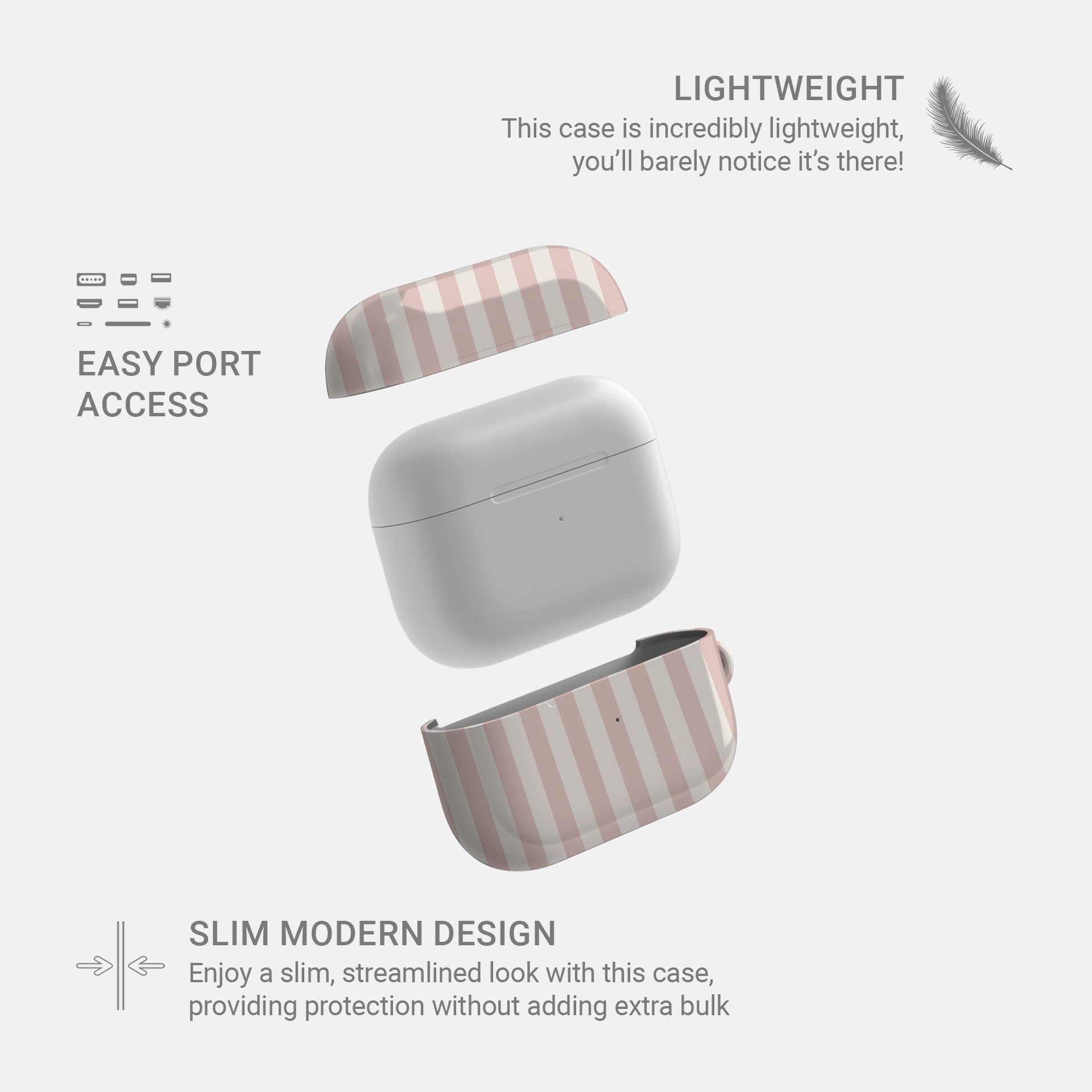 croissant airpods case pink bow airpods cover cute bakery airpods case striped aesthetic airpods case glossy slim protective case