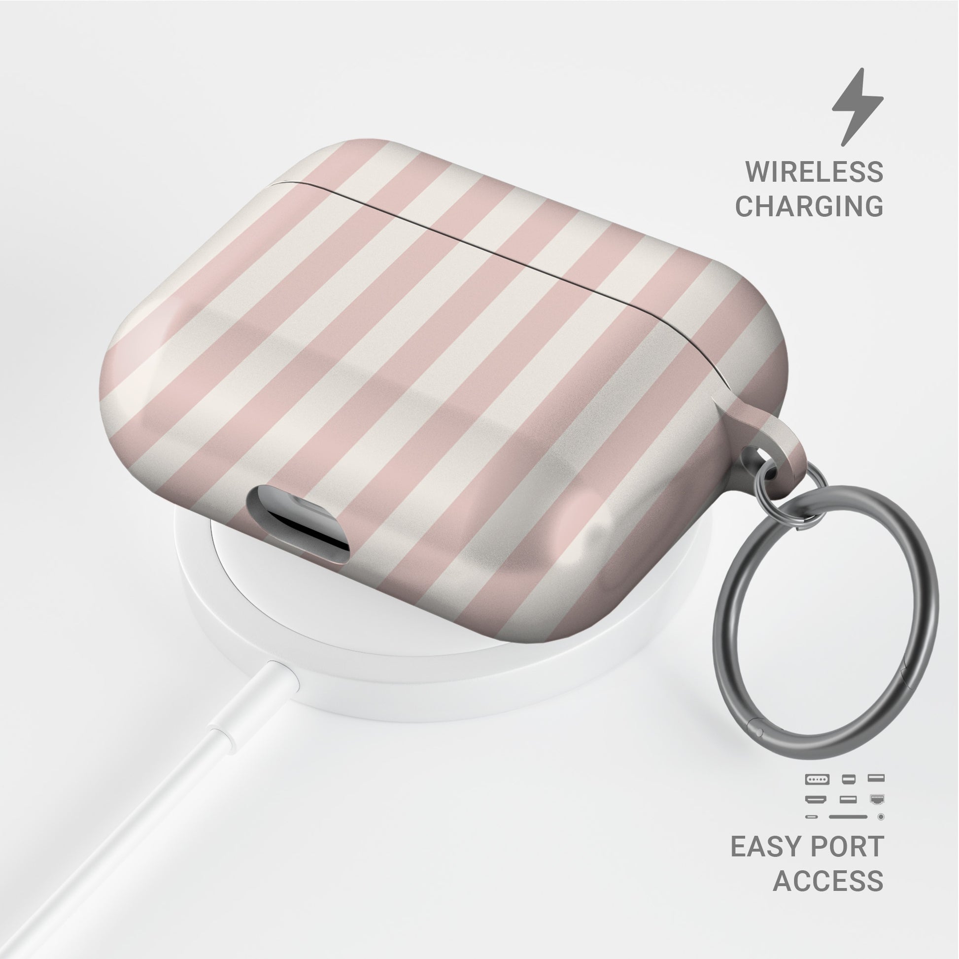croissant airpods case pink bow airpods cover cute bakery airpods case striped aesthetic airpods case glossy slim protective case